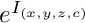 $e^{I_{(x,y,z,c)}}$